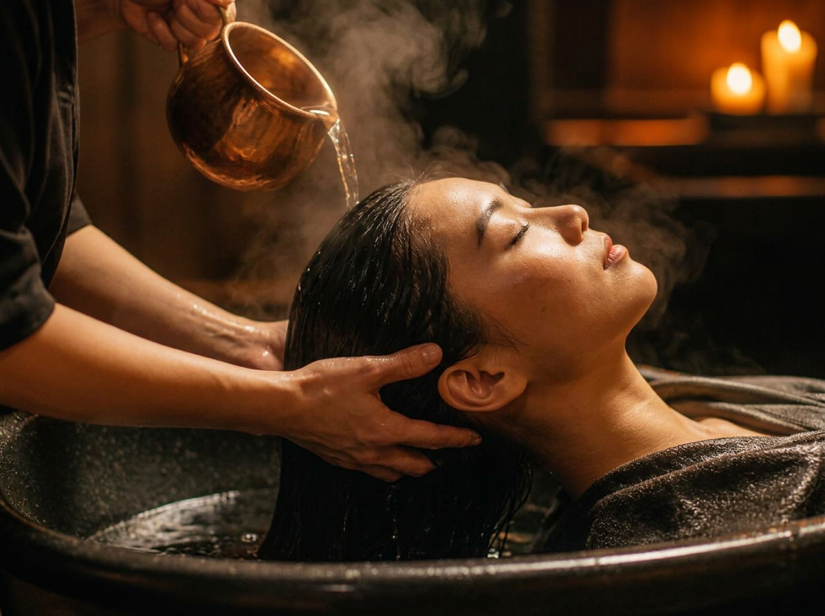 Purple Scalp Purification — Crown Chakra head spa treatment in Singapore